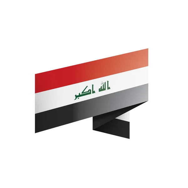 Bandeira iraquiana, ilustração vetorial sobre um fundo branco —  Vetores de Stock