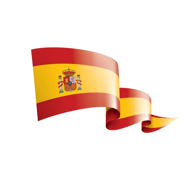 Bandera de España, ilustración vectorial sobre fondo blanco — Archivo Imágenes Vectoriales