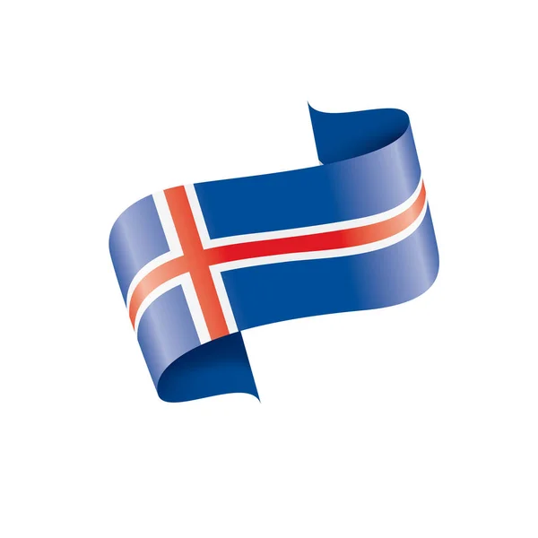 Iceland flag, vector illustration on a white background — Stock Vector