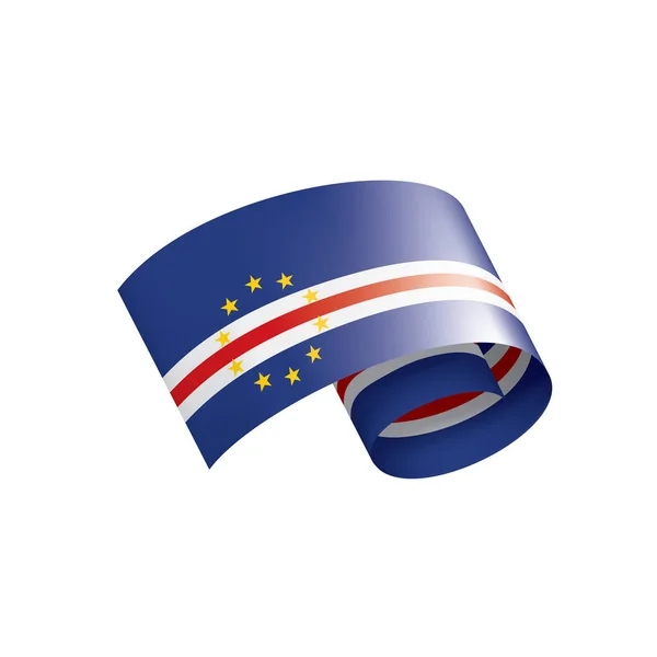 Bandera de Cabo Verde, ilustración vectorial sobre fondo blanco — Vector de stock