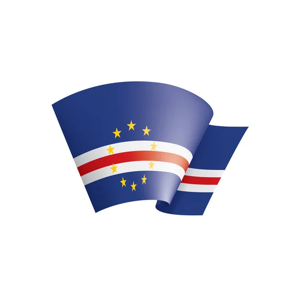 Kaapverdische vlag, vectorafbeelding op een witte achtergrond — Stockvector