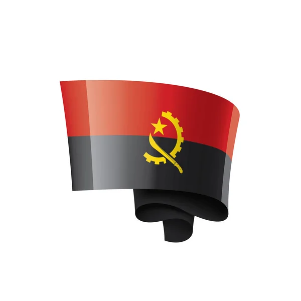 Drapeau Angola, illustration vectorielle sur fond blanc — Image vectorielle