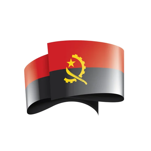 Angola zászló, egy fehér háttér vektor illusztráció — Stock Vector