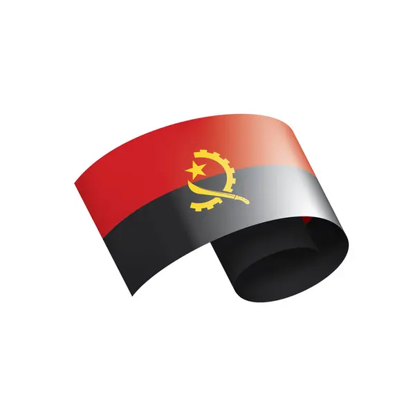 Angola zászló, egy fehér háttér vektor illusztráció — Stock Vector