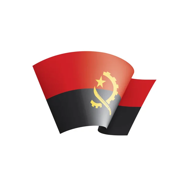 Bandera de Angola, ilustración vectorial sobre fondo blanco — Archivo Imágenes Vectoriales