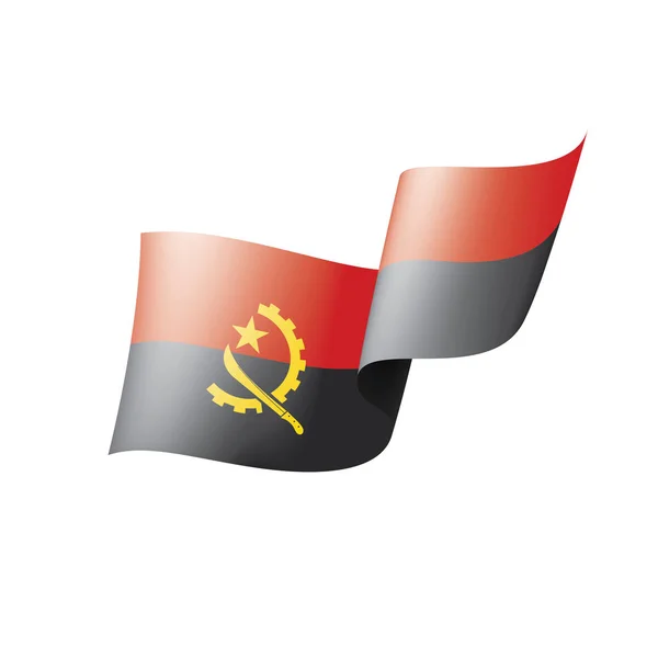 Drapeau Angola, illustration vectorielle sur fond blanc — Image vectorielle