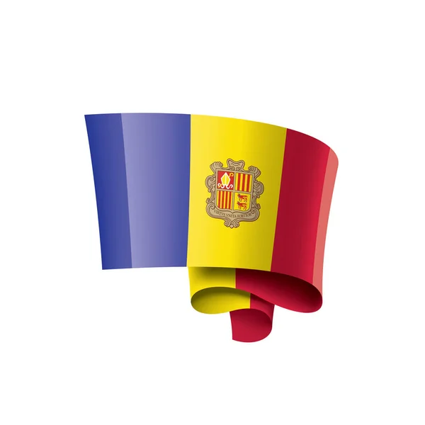 Flaga Andora, wektor ilustracja na białym tle — Wektor stockowy