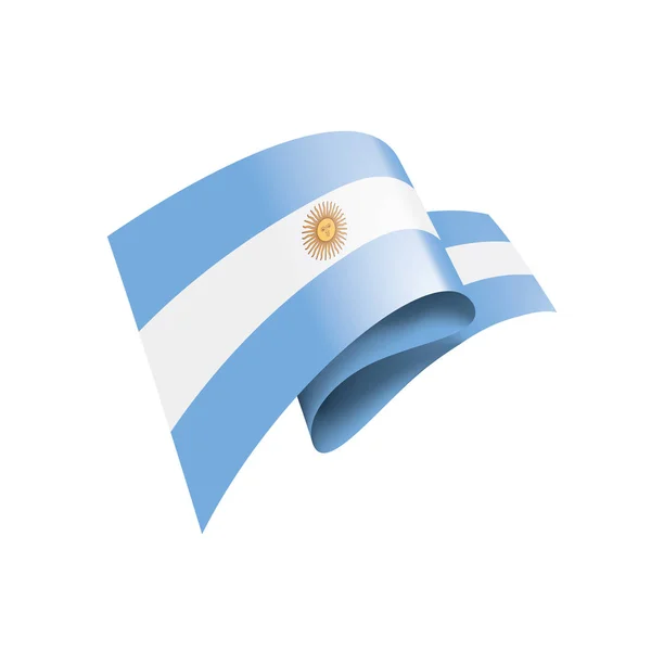 Bandera Argentina, ilustración vectorial sobre fondo blanco — Archivo Imágenes Vectoriales