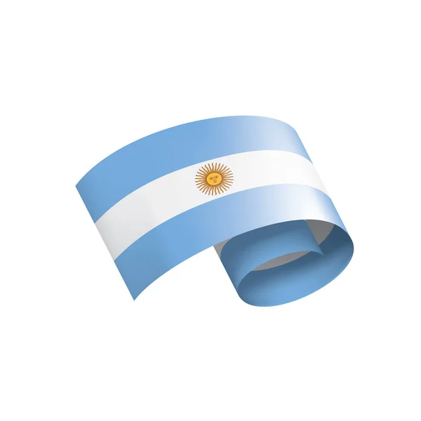 Argentina bandiera, illustrazione vettoriale su sfondo bianco — Vettoriale Stock