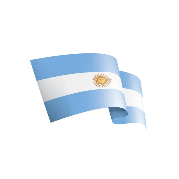 Bandera Argentina, ilustración vectorial sobre fondo blanco — Vector de stock