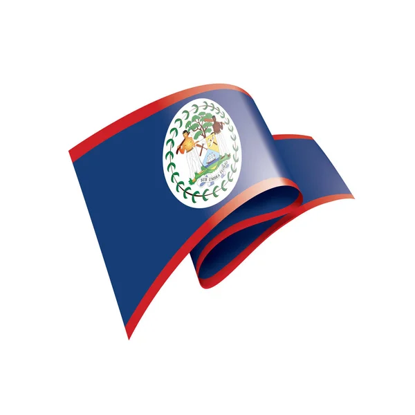 Drapeau Belize, illustration vectorielle sur fond blanc — Image vectorielle