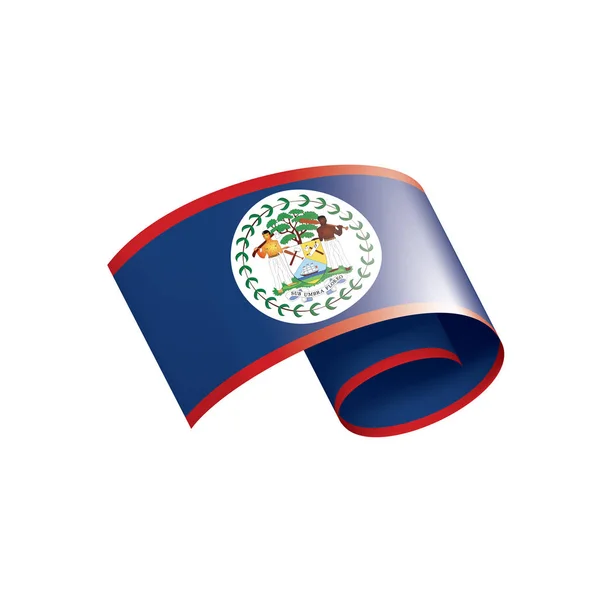 Belize flagga, vektorillustration på vit bakgrund — Stock vektor