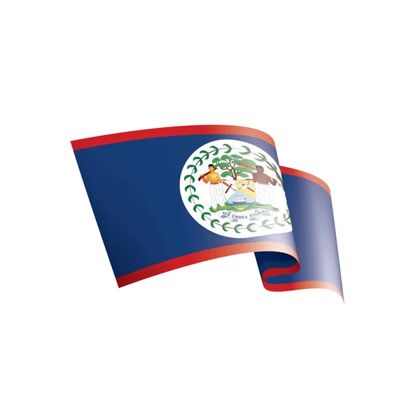 Belize zászló, egy fehér háttér vektor illusztráció — Stock Vector