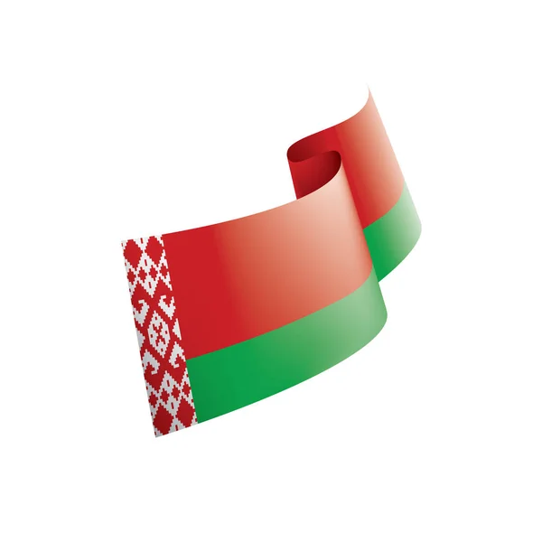 Bielorussia bandiera, illustrazione vettoriale su sfondo bianco — Vettoriale Stock