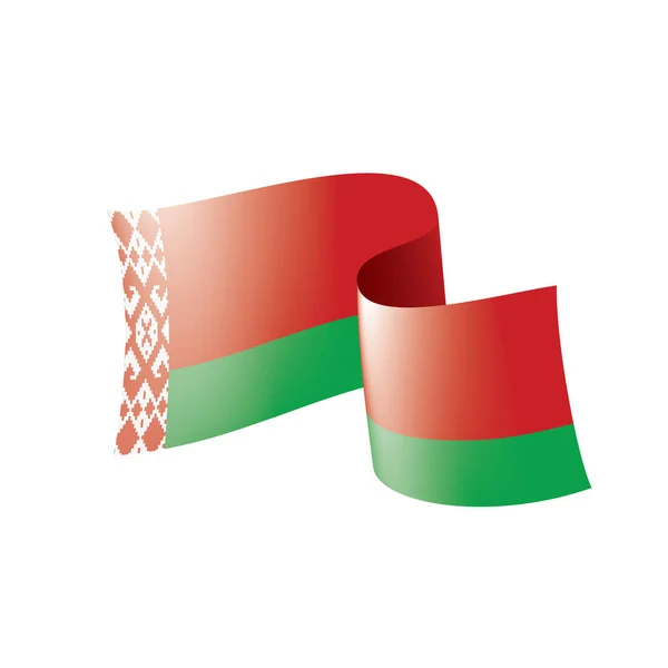 Drapeau du Belarus, illustration vectorielle sur fond blanc — Image vectorielle