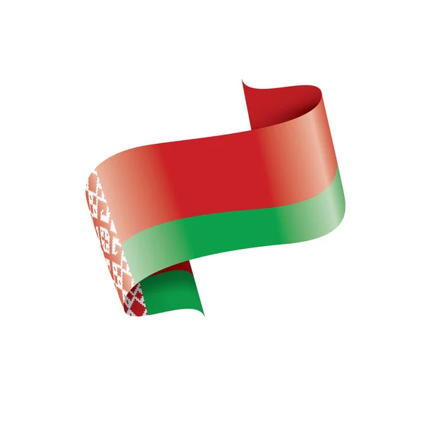 Vitrysslands flagga, vektorillustration på vit bakgrund — Stock vektor