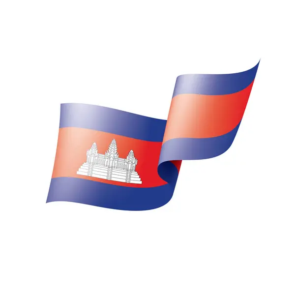 Прапор Камбоджі, Векторні ілюстрації на білому фоні — стоковий вектор