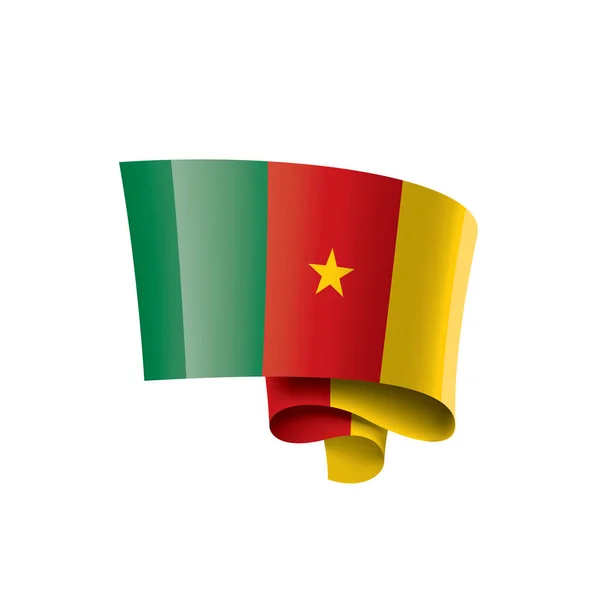 Bandeira dos Camarões, ilustração vetorial sobre um fundo branco — Vetor de Stock