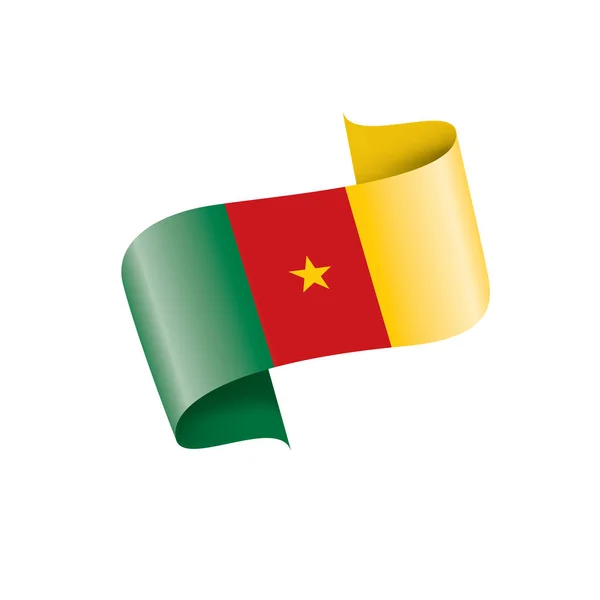 Bandiera Camerun, illustrazione vettoriale su sfondo bianco — Vettoriale Stock