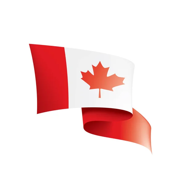 Bandeira do Canadá, ilustração vetorial sobre um fundo branco — Vetor de Stock