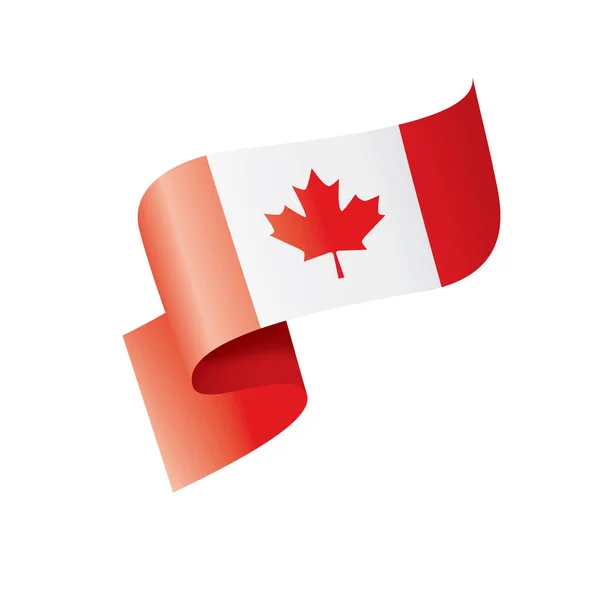 Bandeira do Canadá, ilustração vetorial sobre um fundo branco — Vetor de Stock