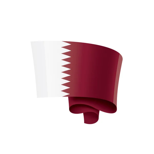Qatar bandiera, illustrazione vettoriale su sfondo bianco — Vettoriale Stock