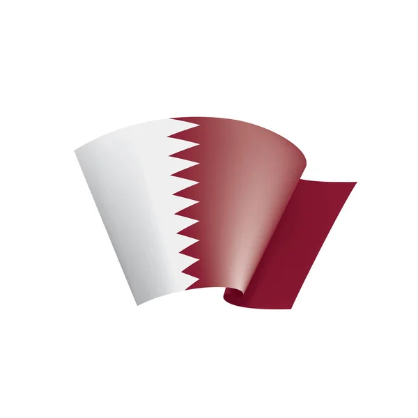 Флаг Катара, векторная иллюстрация на белом фоне — стоковый вектор