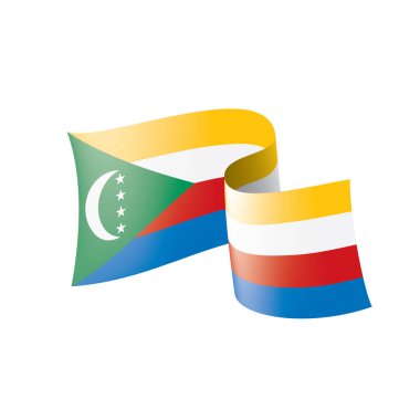 Komor bayrağı, beyaz bir arka plan üzerinde vektör çizim