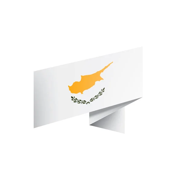 De vlag van Cyprus, vectorillustratie op een witte achtergrond — Stockvector