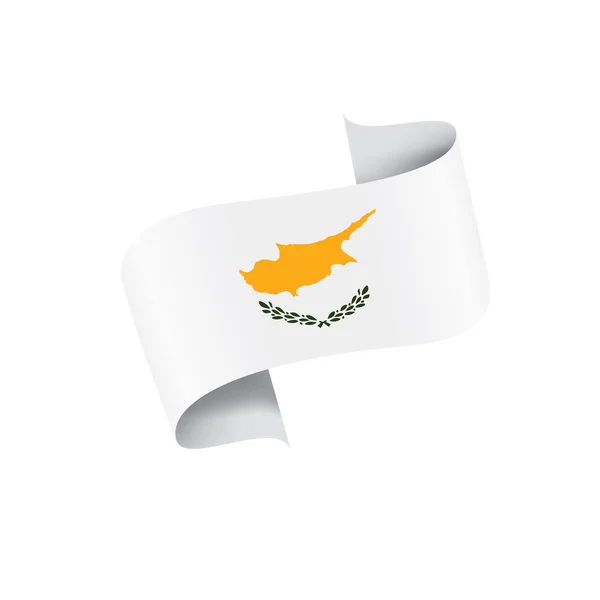 De vlag van Cyprus, vectorillustratie op een witte achtergrond — Stockvector