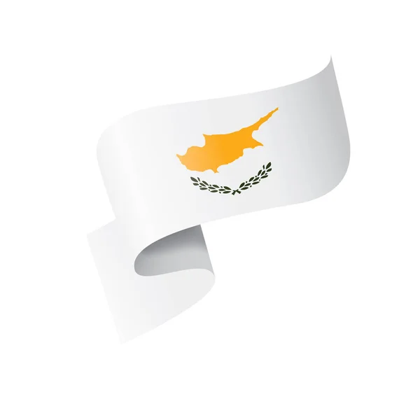 Bandeira de Chipre, ilustração vetorial sobre um fundo branco —  Vetores de Stock