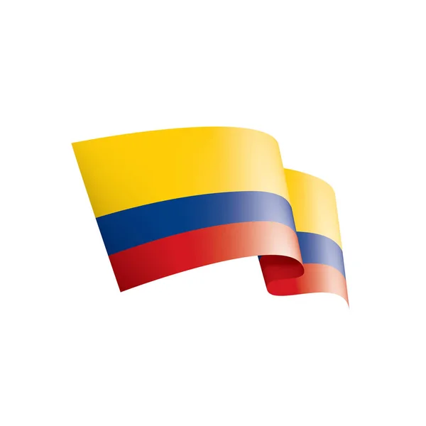 Bandera de Colombia, ilustración vectorial sobre fondo blanco — Archivo Imágenes Vectoriales