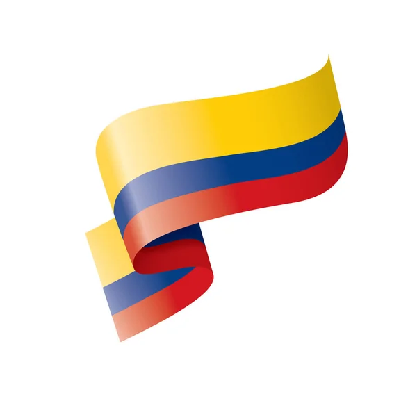 Флаг Колумбии, векторная иллюстрация на белом фоне — стоковый вектор