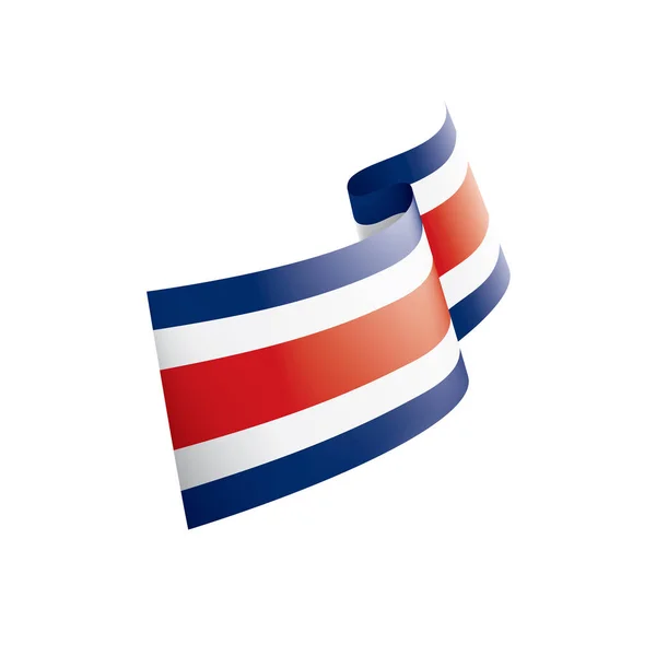 Costa Rica Flagge, Vektorabbildung auf weißem Hintergrund — Stockvektor