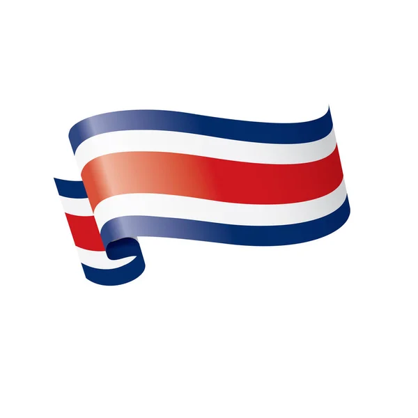 Costa Rica Flagge, Vektorabbildung auf weißem Hintergrund — Stockvektor