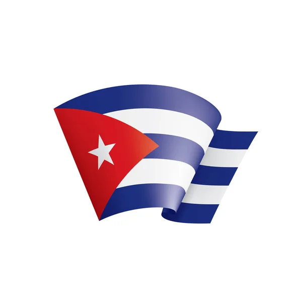 Drapeau de Cuba, illustration vectorielle sur fond blanc — Image vectorielle