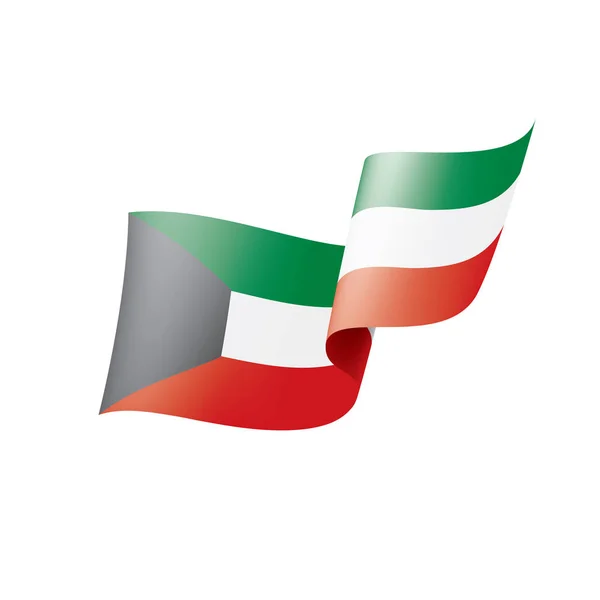 Bandiera Kuwait, illustrazione vettoriale su sfondo bianco — Vettoriale Stock