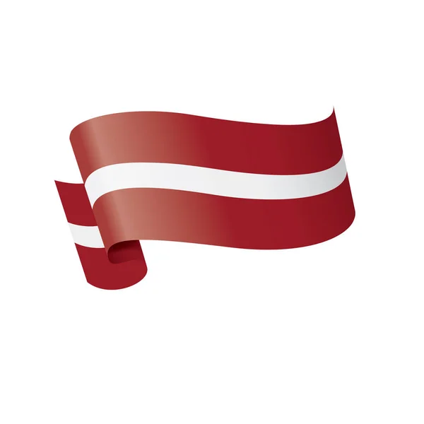 Lotyšsko vlajka, vektorové ilustrace na bílém pozadí — Stockový vektor