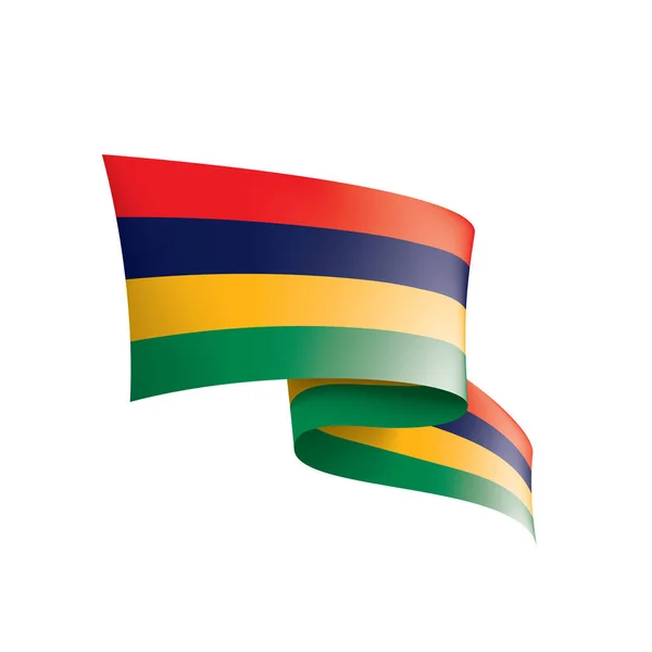Mauritius flag, vector illustration on a white background — Stock Vector