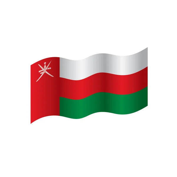 Omanische Flagge, Vektorillustration — Stockvektor