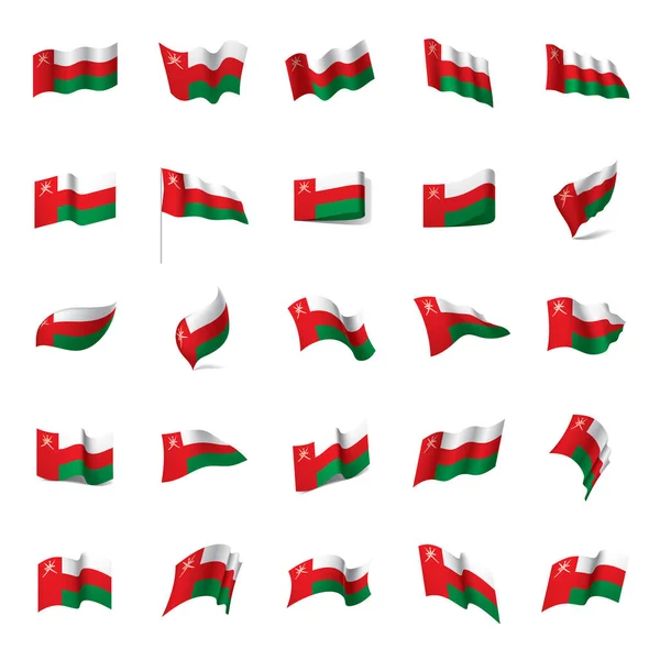 Σημαία του Ομάν, εικονογράφηση διάνυσμα — Διανυσματικό Αρχείο