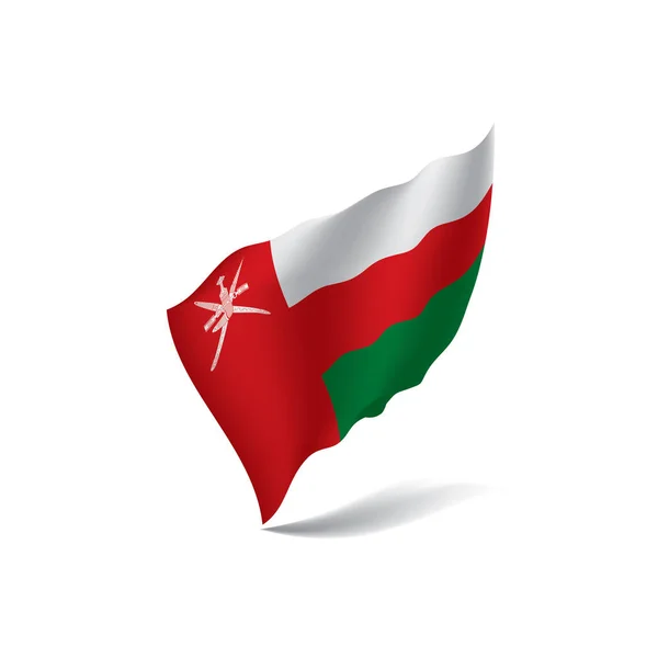 Oman flagga, vektorillustration — Stock vektor