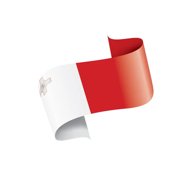 Malta flag, vector illustration on a white background — Stock Vector