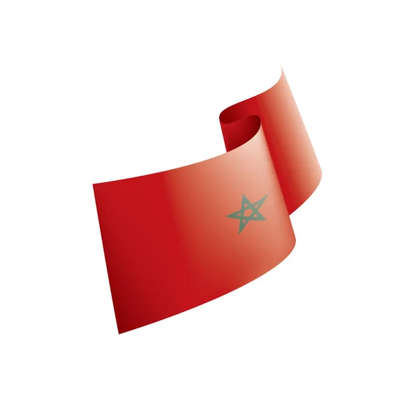 Morocco vlag, vector illustratie op een witte achtergrond — Stockvector