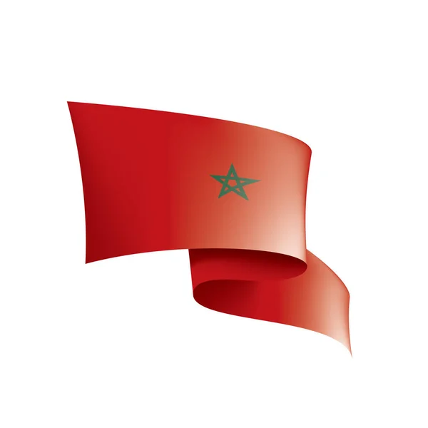 Morocco vlag, vector illustratie op een witte achtergrond — Stockvector