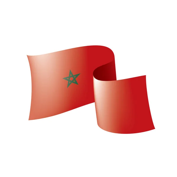 Morocco flagga, vektor illustration på en vit bakgrund — Stock vektor