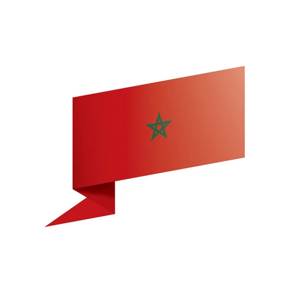 Morocco flagga, vektor illustration på en vit bakgrund — Stock vektor