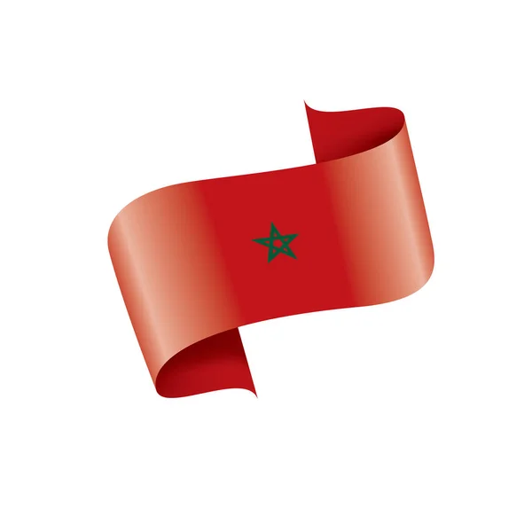 Morocco flagga, vektor illustration på en vit bakgrund — Stock vektor