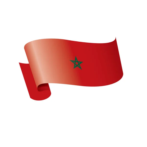 Drapeau Maroc, illustration vectorielle sur fond blanc — Image vectorielle