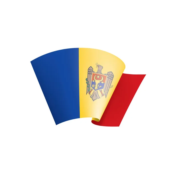 Bandera de Moldavia, ilustración vectorial sobre fondo blanco — Vector de stock